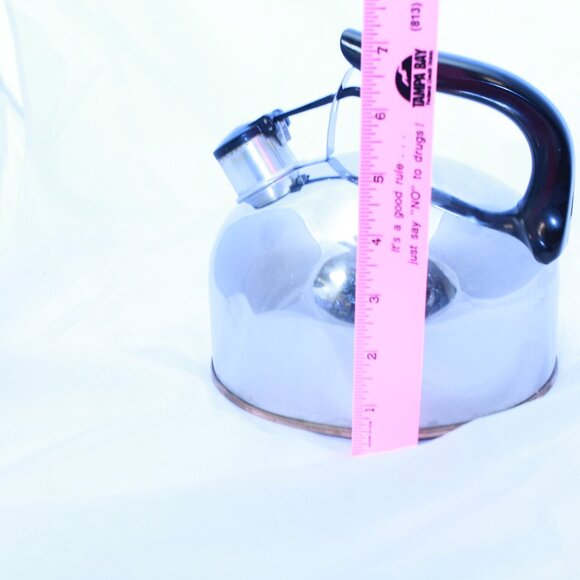 Revere Ware 1801 2QT Stainless Whistling Teapot Copper Bottom Kettle - Picture 10 of 10